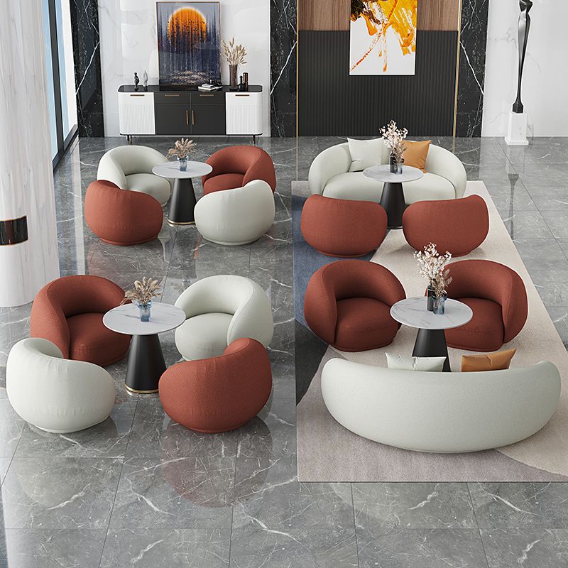 Metal Traditional Luxury Round Table White Sintered Stone Indoor Table for Home