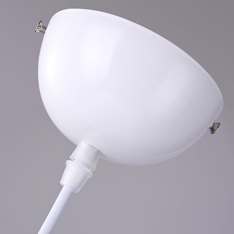 Romantic Heart Shaped Hanging Light, Feather Shade Single-Bulb Pendant Lighting in White for Bedroom