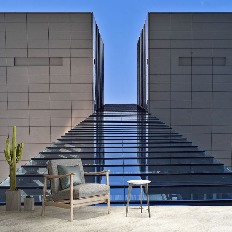 City Building Modern Mural Decoration Sitting Room Wall Covering, Custom Size Available