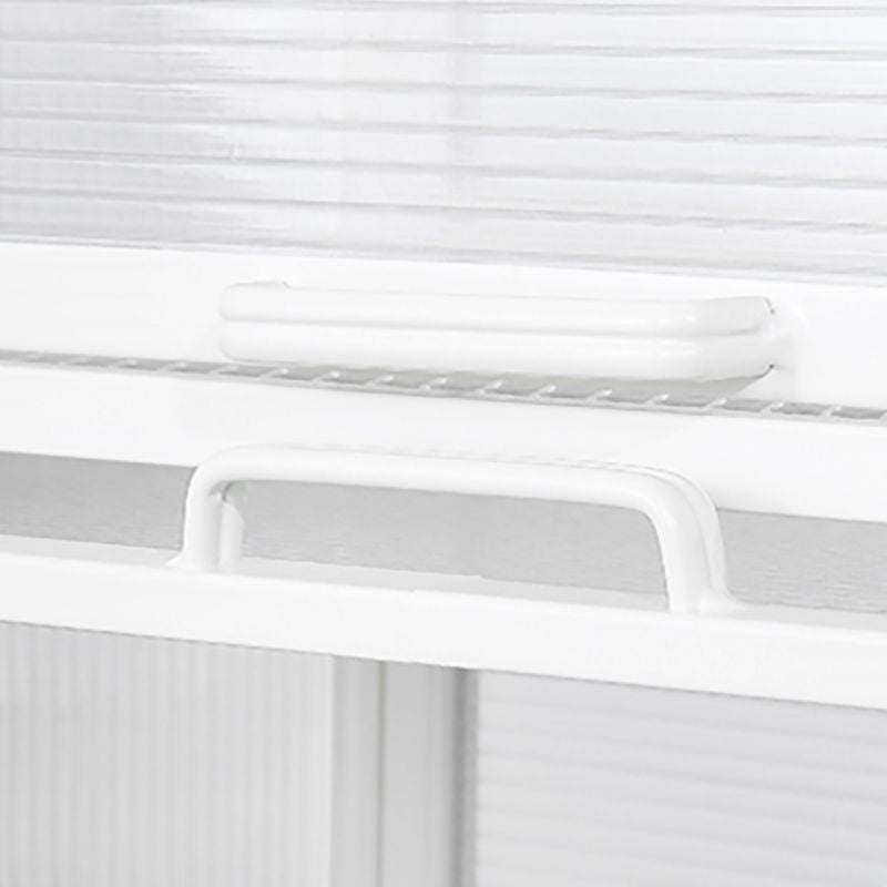 Contemporary White Dining Server Steel Buffet Server for Kitchen