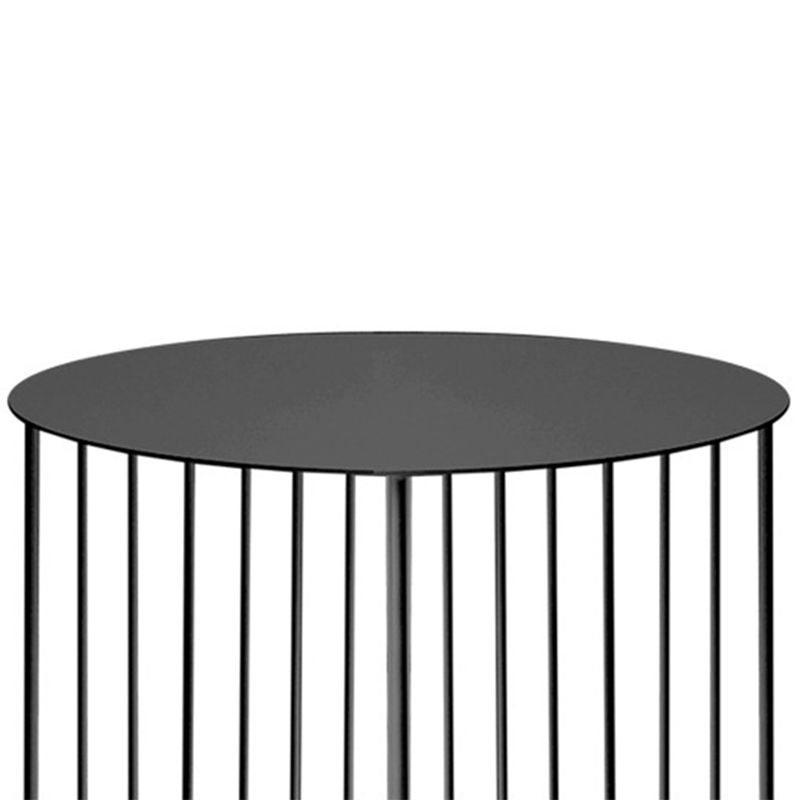 Mid-Century Modern Iron Coffee Table Metal Round Frame Cocktail Table