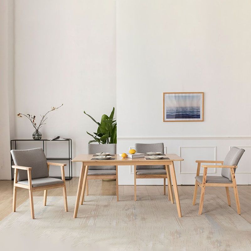 Fauteuil à dossier solide rembourré contemporain, finition mate, chaise de salle à manger pour la maison