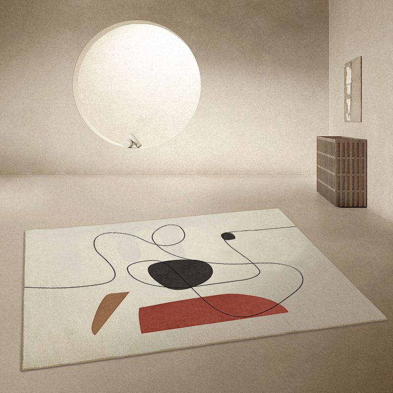 Post-Expressionism Carpet Polyester Rug Stain Resistant Carpet for Home Decor