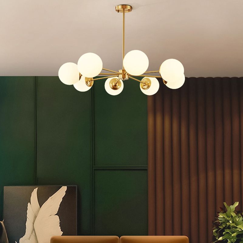 Balls Chandelier Light Fixture Simplicity-Style Glass Pendant Lighting Fixture for Bedroom