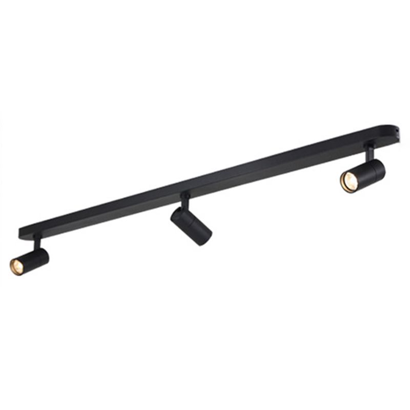 Wrought Iron Track Lighting New Modern Linear Ceiling Mounted Lamp with 3 Spotlights