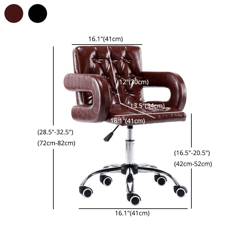 Modern Armed PU Upholstery Bar Stool Adjustable Swivel Backrest Counter Chair
