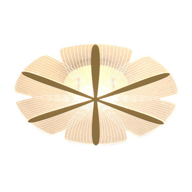 Metal Geometric Flush Mount Fixture Modern Flush Light Fixture in Clear