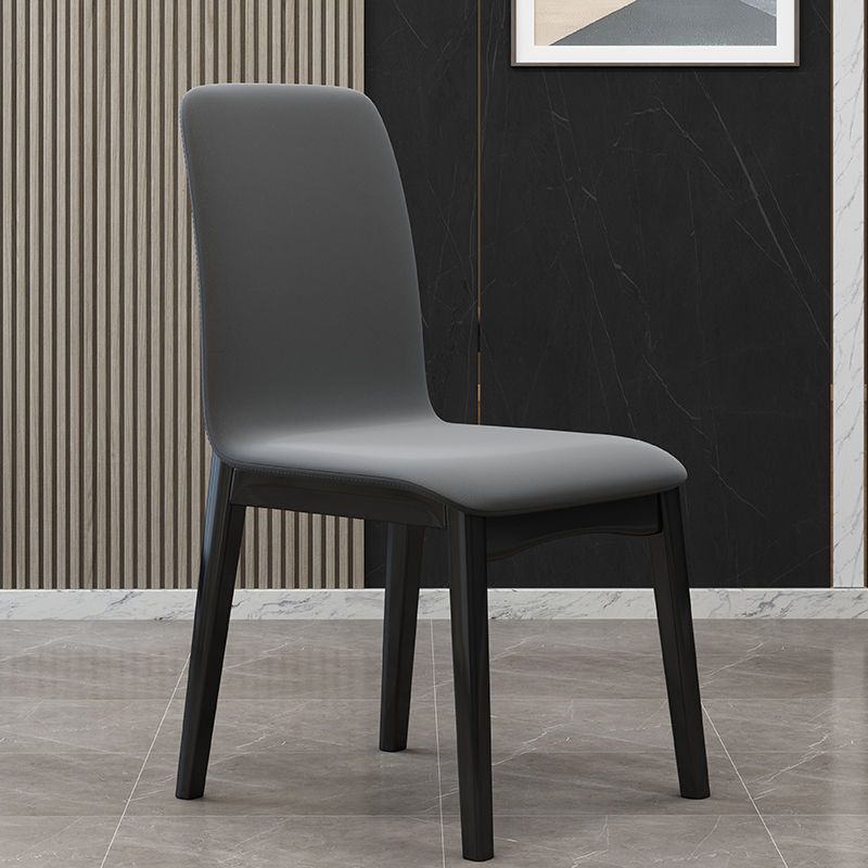 Chaise d'appoint de salon industrielle rembourrée, finition mate, chaise de salle à manger à dossier solide (Ensemble de 2)