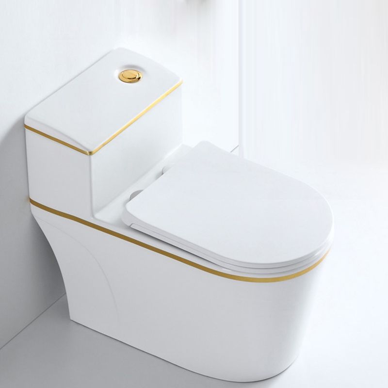 Traditional White Ceramic Flush Toilet Seat Included Urine Toilet for Washroom
