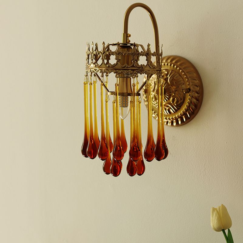 Modern Wall Light Fixture Creative Wall Light Sconce with Glass Shade for Bedroom