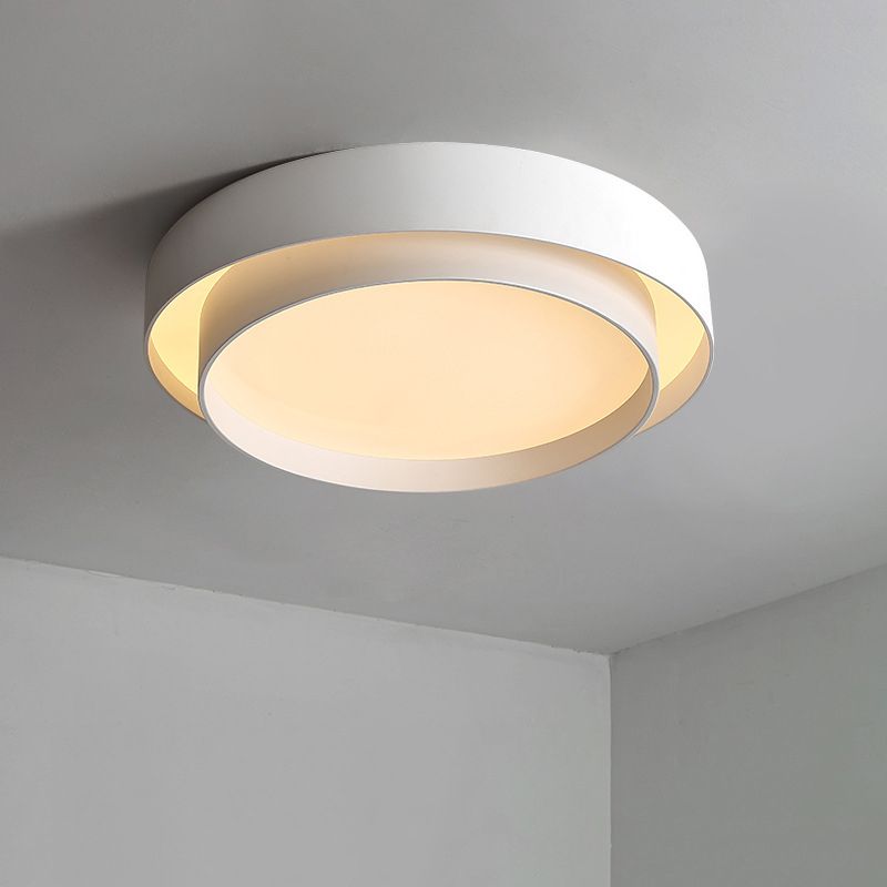 Acrylic Circular LED Ceiling Light in Modern Concise Style Wrought Iron Flush Mount for Living Room