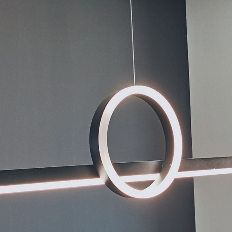 3 luces de isla lineal ligera Ideas de iluminación de isla de metal contemporánea para cocina