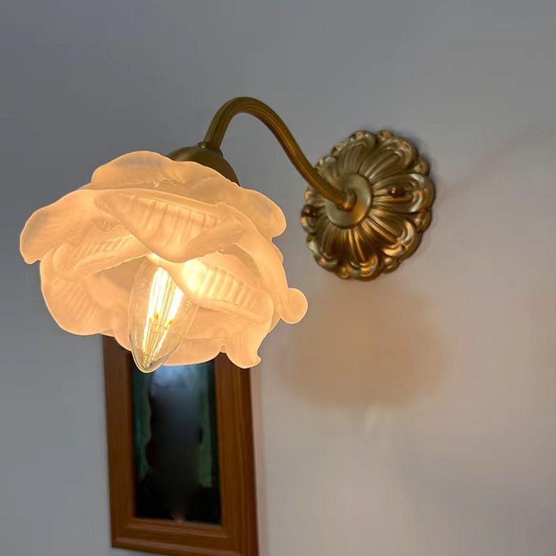 Creative Wall Light Fixture Contemporary Wall Light Sconce with Glass Shade for Bedroom