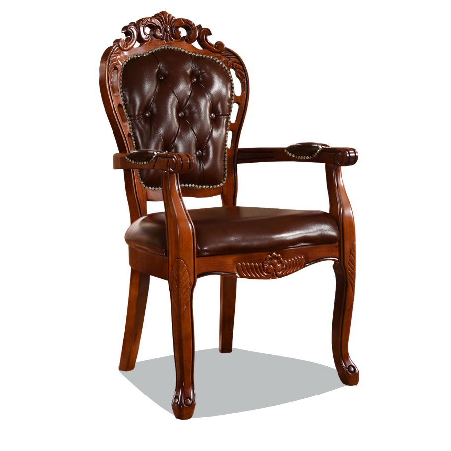 Sillas de madera de caucho estilo escandinavo, sillón con respaldo abierto para cocina (juego de 2)