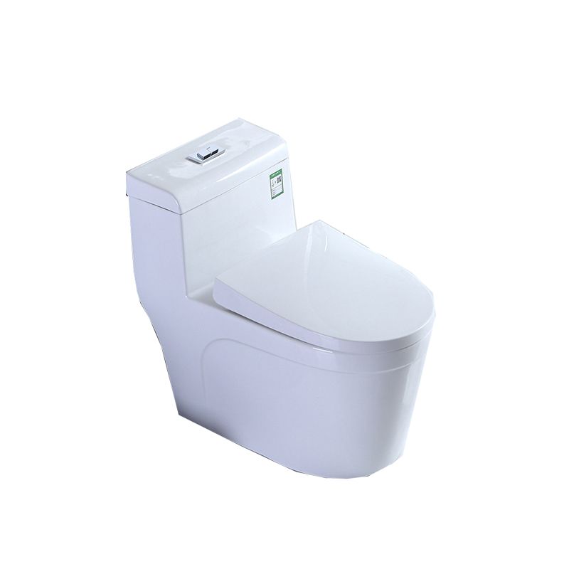 Contemporary 1 Piece Flush Toilet Floor Mounted White Toilet Bowl for Bathroom