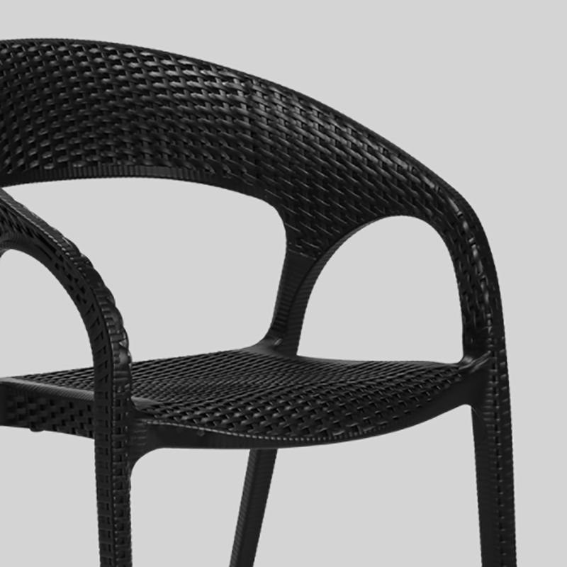 Contemporary Chair Dining Arm Chair with Plastic Legs for Kitchen