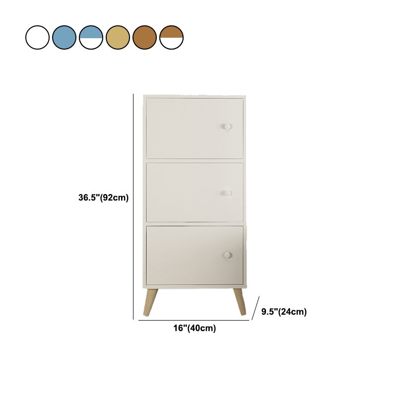 9.44" Wide Storage Cabinet with Doors Contemporary Wooden Accent Cabinet