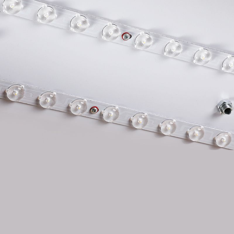 Plafonnier LED Log Color de simplicité moderne, plafonnier rectangulaire en bois avec abat-jour en acrylique