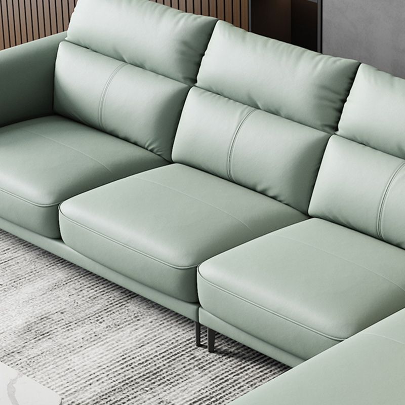 Industrial Sectional Sofa Green Pillow Top Arm Sofa for Living Room