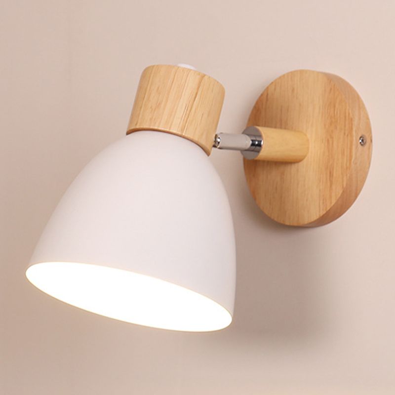 Modern Wood/Metallic Wall Light Polish Finish Lighting for Living Room