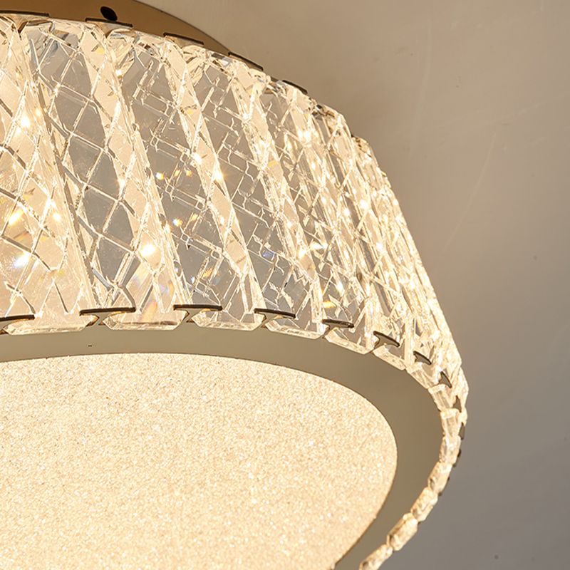 Contemporain K9 Crystal Flush Mount 1-Light Flush Ceiling Light for Living Room