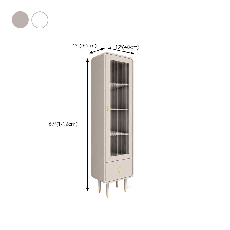 Modern Engineered Wood Bookcase Standard Closed Back Bookshelf with Doors