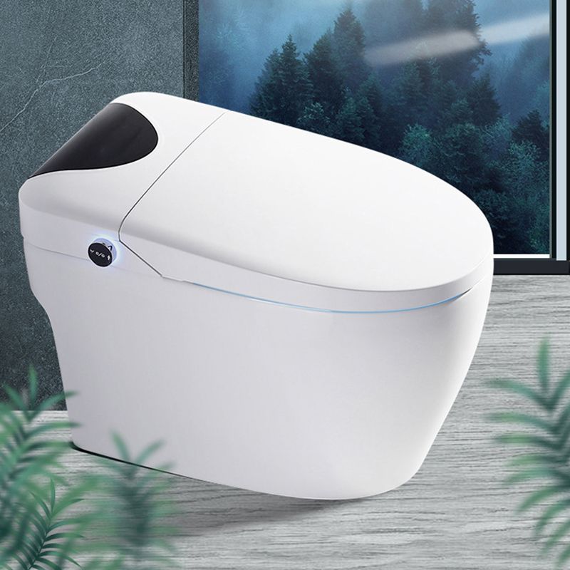 Modern Concealed Tank Toilet Skirted ABS Floor Mounted Flush Toilet with Seat