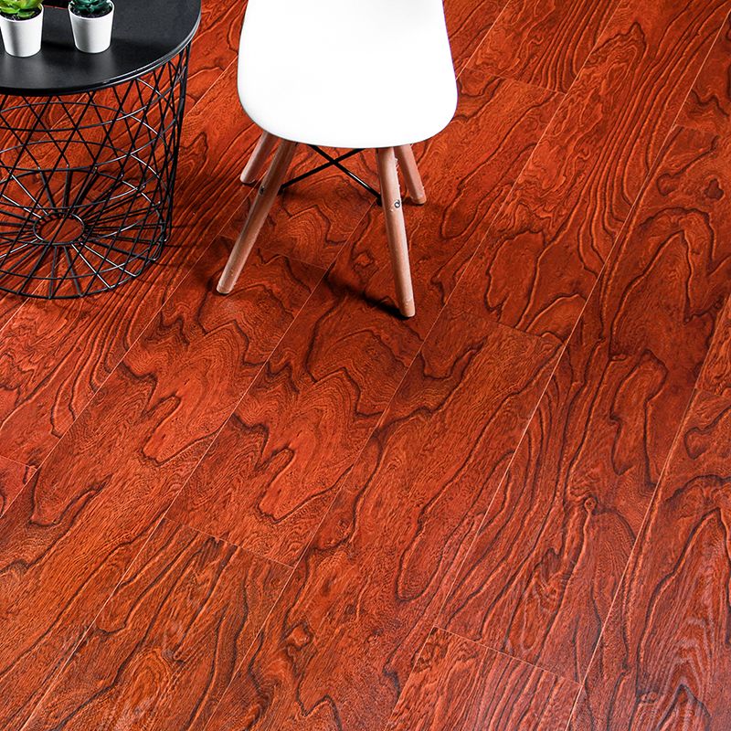 Red Wood Laminate Flooring Scratch Resistance Matte Laminate Plank Flooring