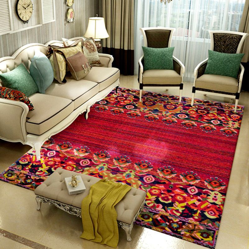 Rapis de salon américain multi-couleurs Southwestern Print Carpet Polypropylène Anti-Slip Machine Wasable Ratable