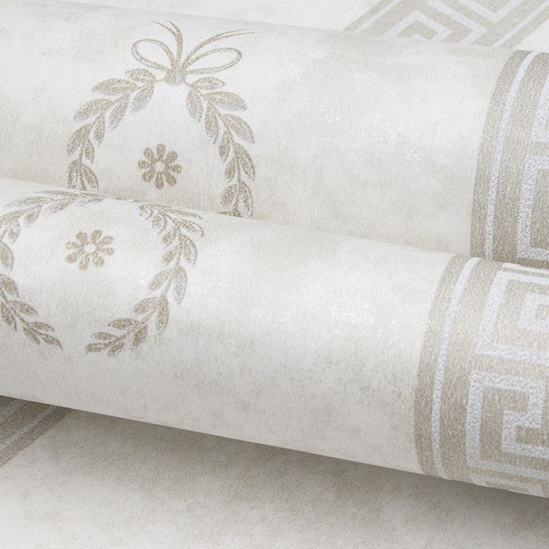 Vinyl Wallpaper Roll Stripe Geometric Smooth Surface Wall Art for Guest Room Decor