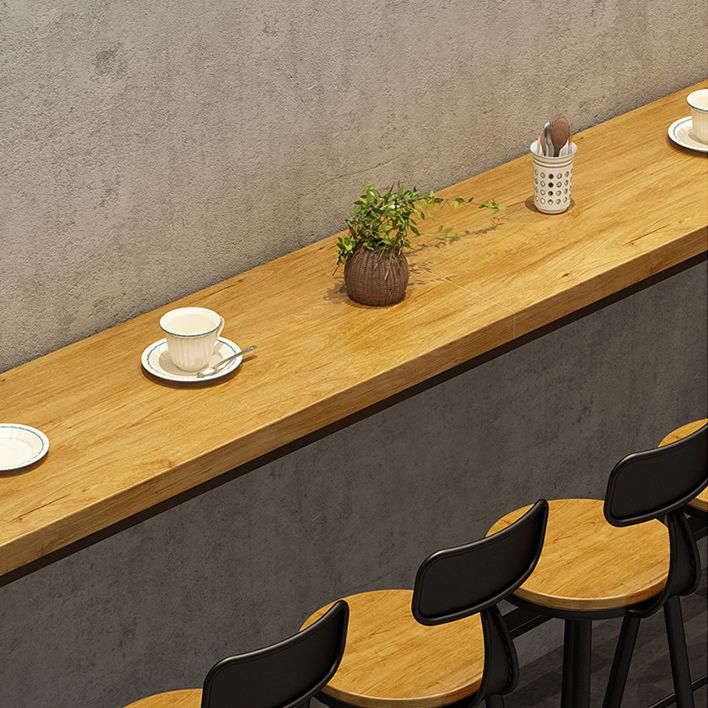 1/6/11 Pieces Industrial Iron Bar Table Set Rectangle Pine Wood Bistro Set with Footrest