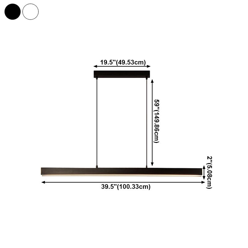 Modern Style LED Ceiling Chandelier Nordic Dining Room Long Linear Pendant Light