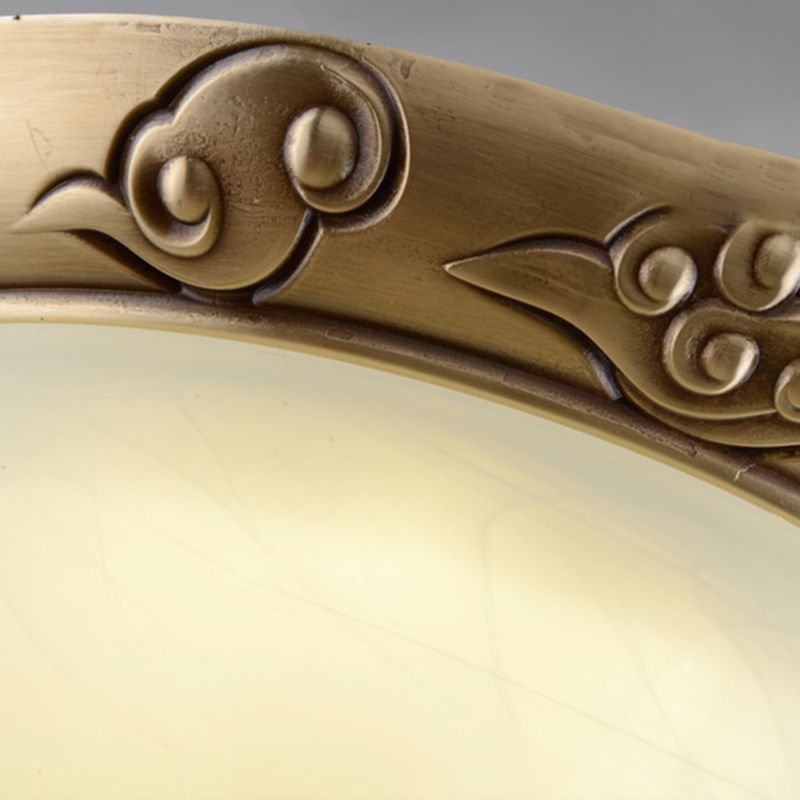 Plafonnier géométrique en verre blanc, Style traditionnel, plafonnier pour chambre à coucher