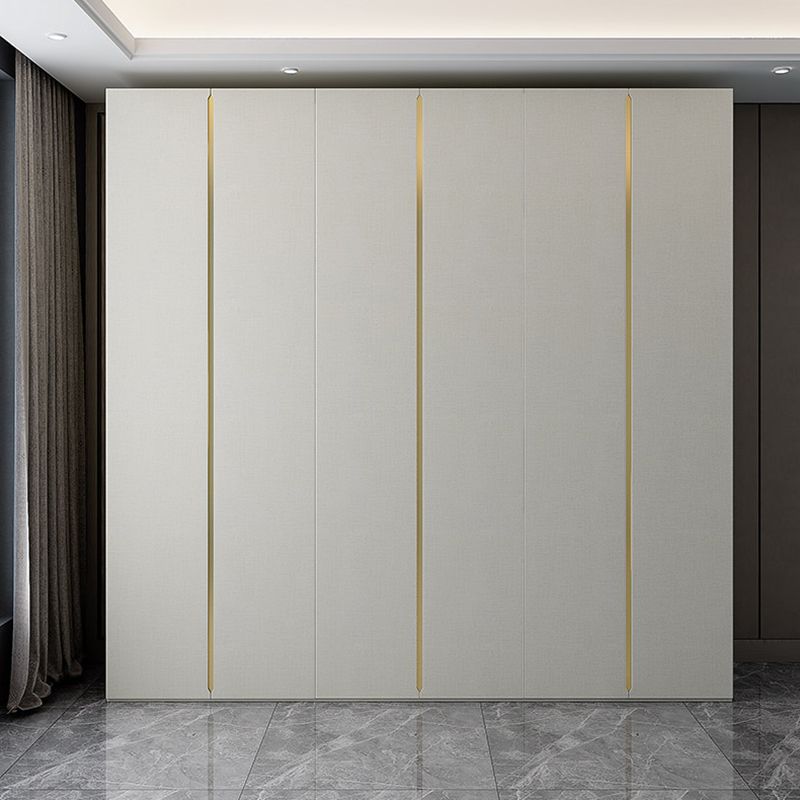 White Wooden Wardrobe Cloth Rod Included Wardrobe Closet for Home