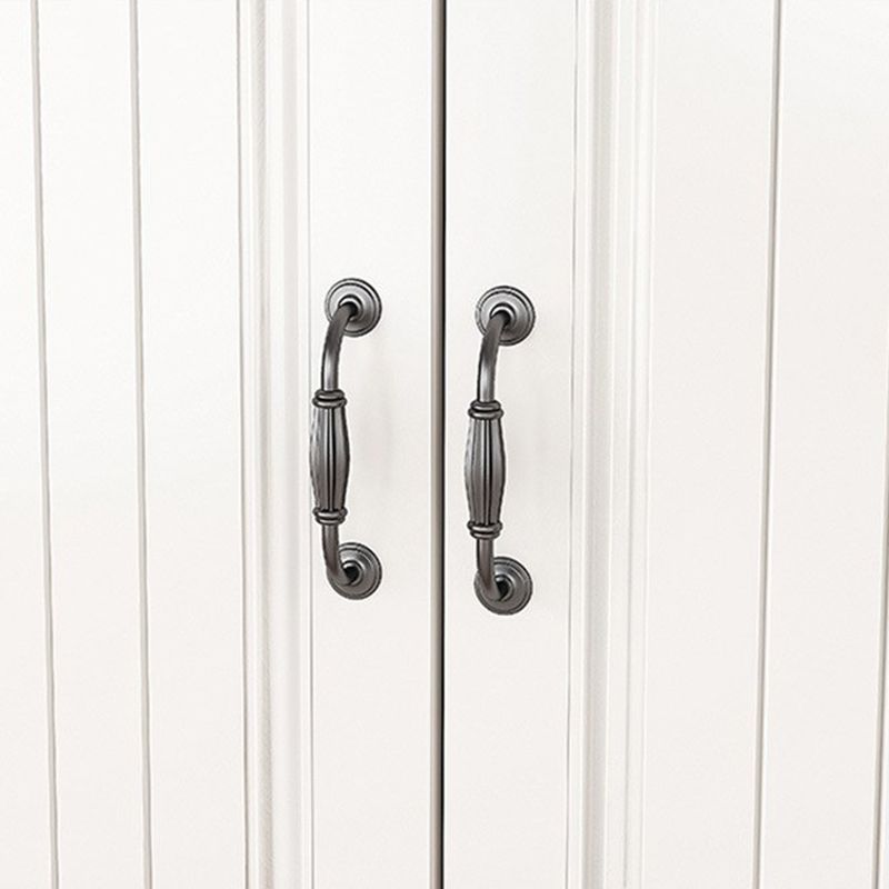 White Wood Accent Cabinet with Drawers 15.74" Wide Modern Standard Side Cabinet