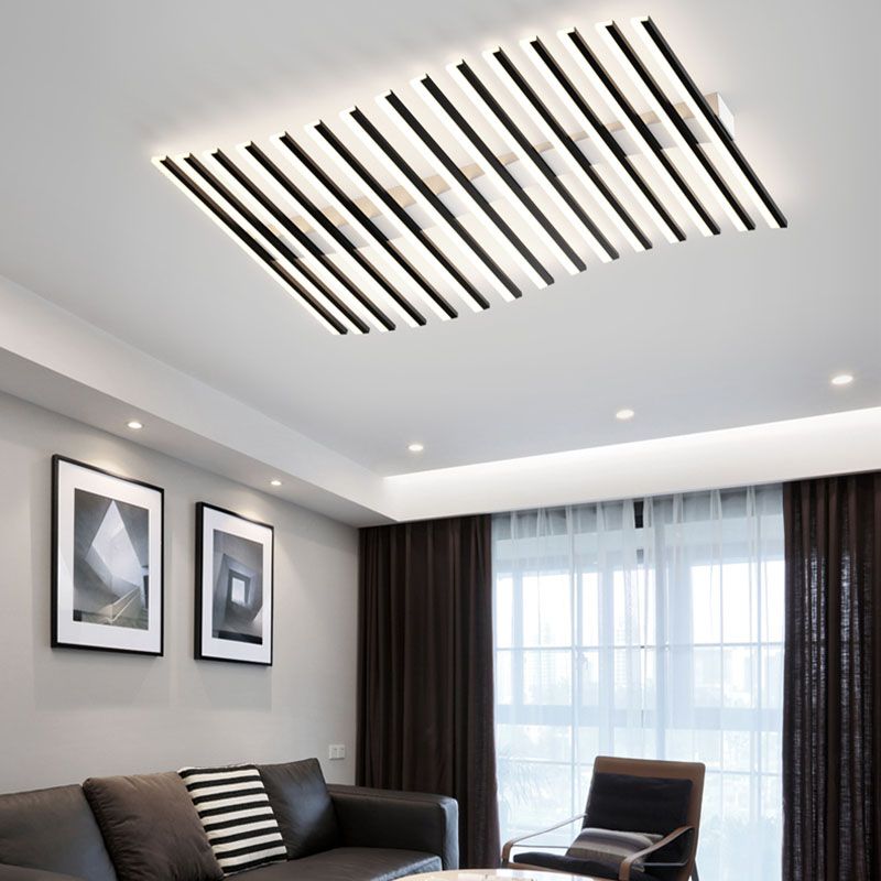 Éclairage encastré linéaire moderne LED plafonnier encastré avec abat - jour acrylique