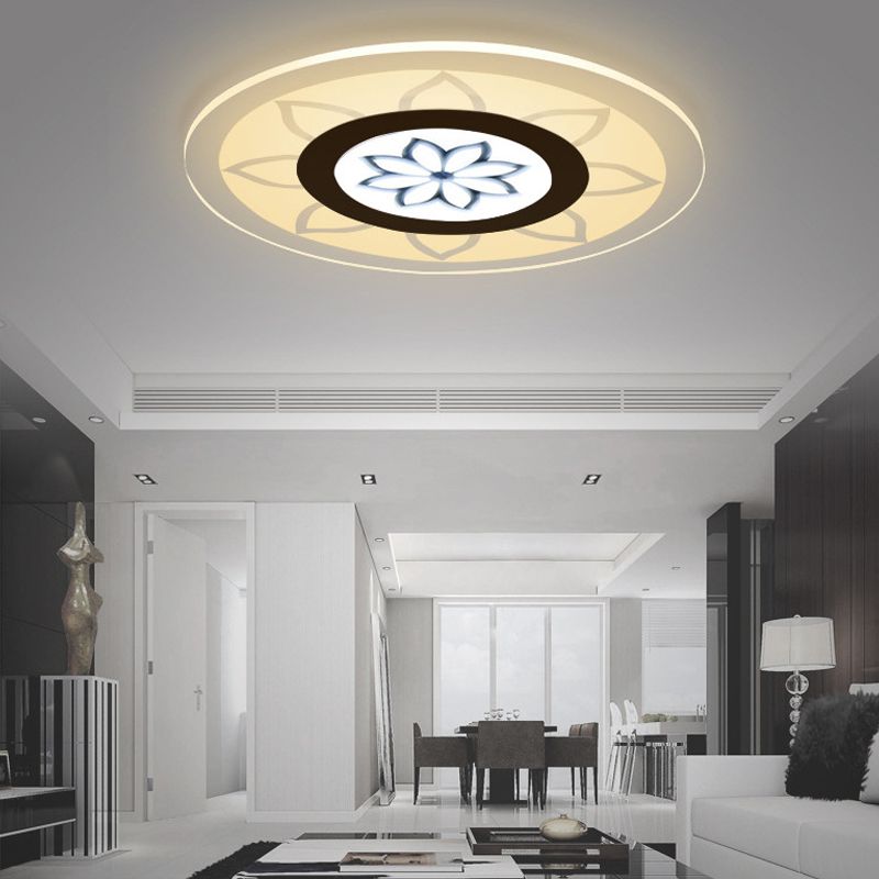 Blossom acryl inbouw hedendaagse LED witte plafondinbouwlamp in warm/wit, 8"/16,5" 20,5" breed