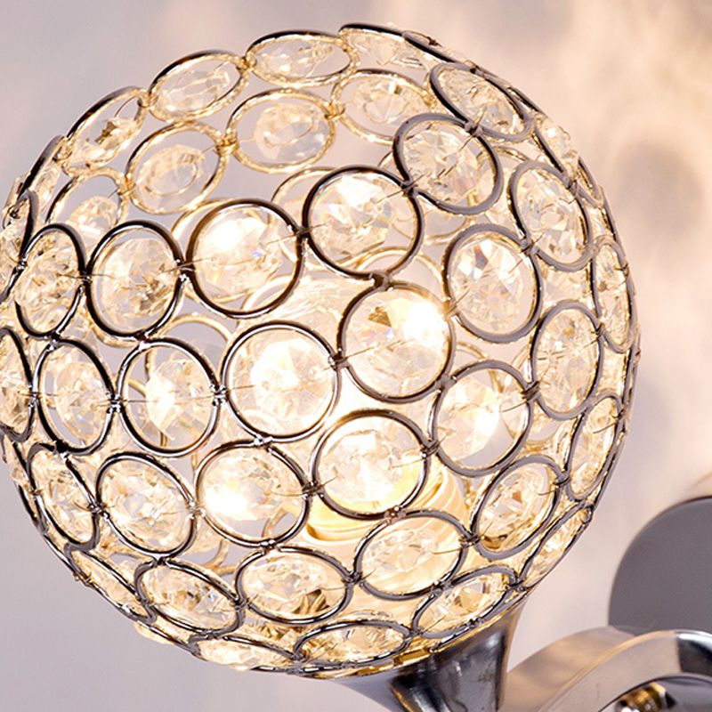 Modern Creative Crystal Disponce Light 1 Light Ball Wall Donce para el dormitorio del hotel y la cama