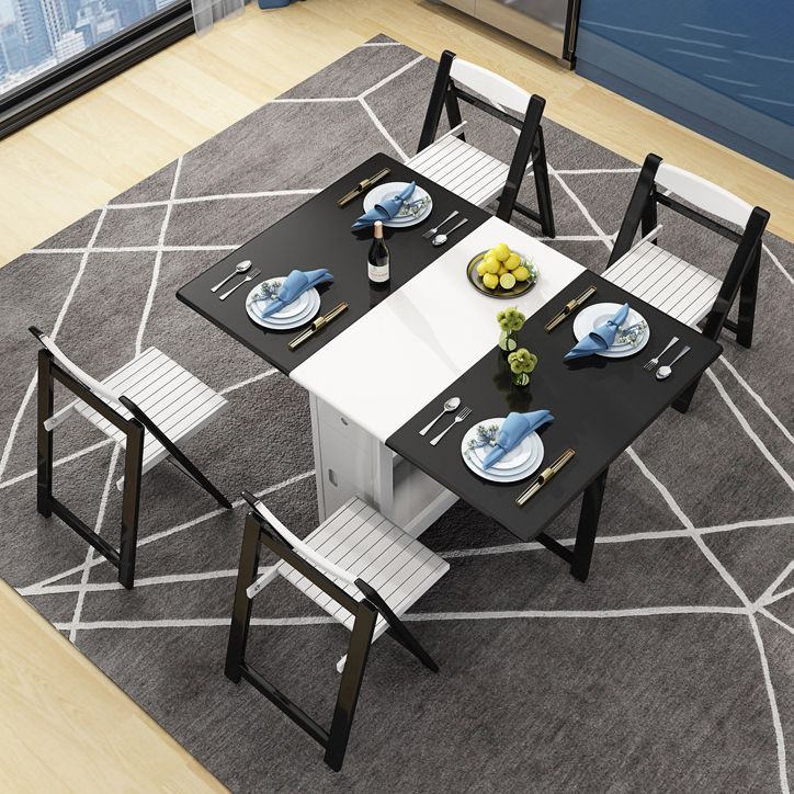 Mesa de comedor Mid-Century de 52,75 pulgadas, mesa rectangular de madera maciza para uso doméstico (solo mesa)