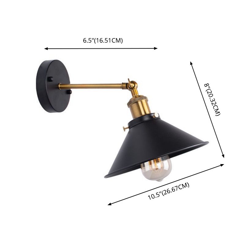 Schwarz 1-Licht-Wandleuchten im industriellen Vintage-Stil schmiedeeiseisen verjüngte Wandleuchte für kommerzielle Stelle