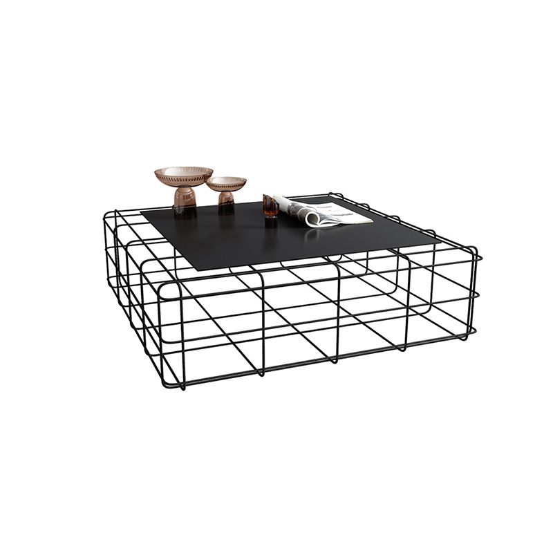 Mid-Century Modern Black Cocktail Table in Iron 1 Coffee Table