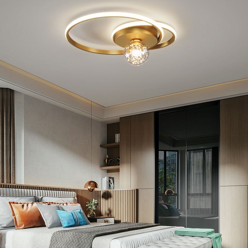 Modern Style Linear Shape Ceiling Fixtures Metal 3 Light Flush Ceiling Light Fixtures