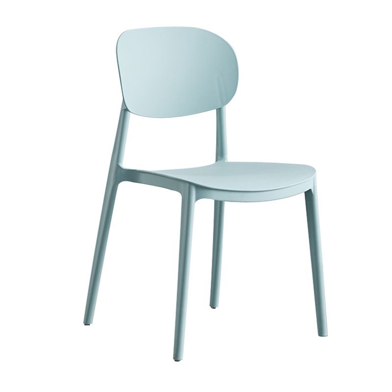 Chaise latérale en plastique de Style Glam, finition mate, chaise de salle à manger à dossier ouvert pour la maison