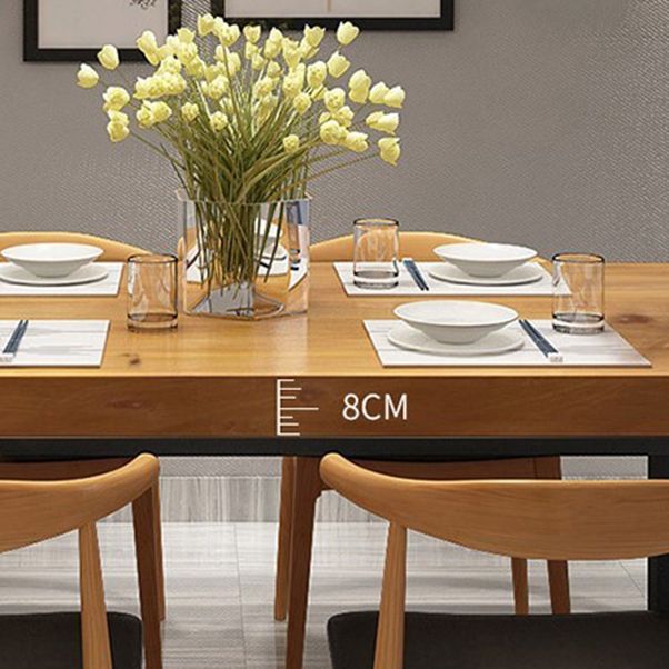 Light Brown Wood Dining Set 1/2/5 Pieces Industrial Dinette Set with Wooden Chairs