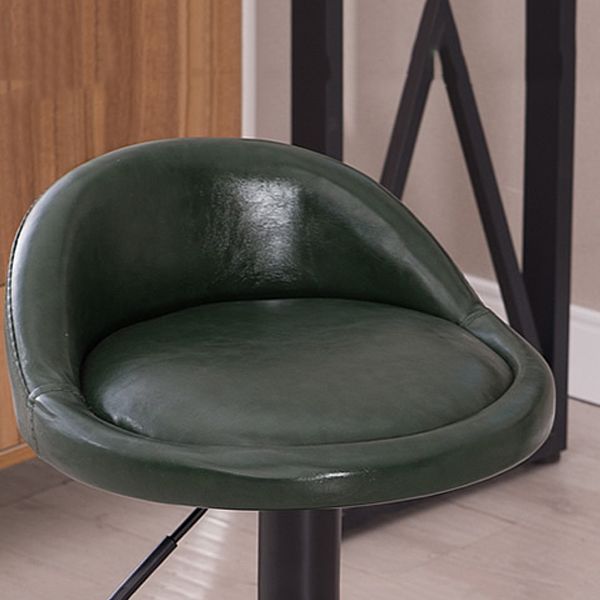 Scandinavian Metal Stool Round Seat Upholstered Counter Stool