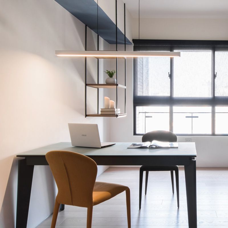 Estilo moderno lineal colgante de metal 1 lámpara de luz de luz