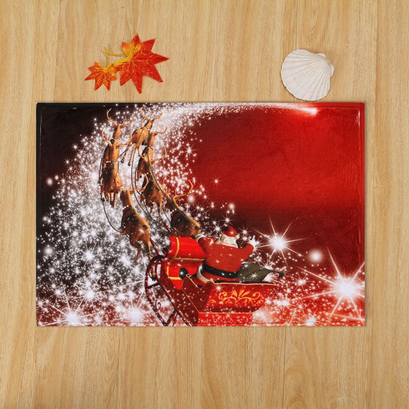 Red Simple Carpet Polyester Star Area Carpet Washable Carpet for Home Decor