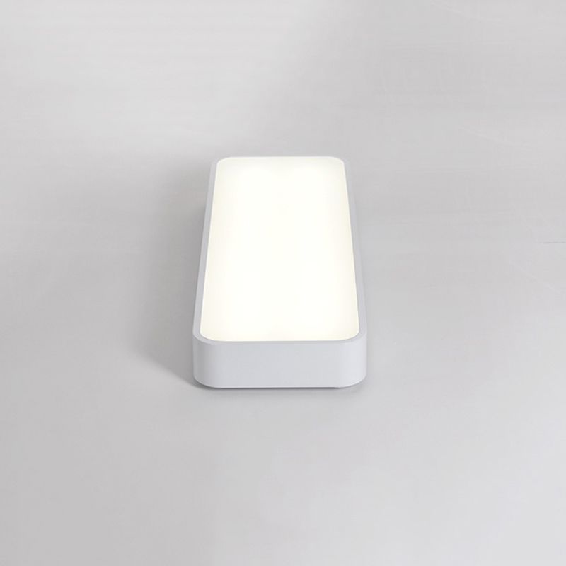 1-Light LED Flush Light Modern Aluminum Rectangular Ceiling Light Fixture