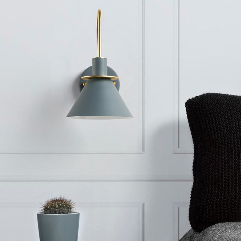 Cone Shape Metal Sconce Light Modern Style Wall Lamp for Dining Room