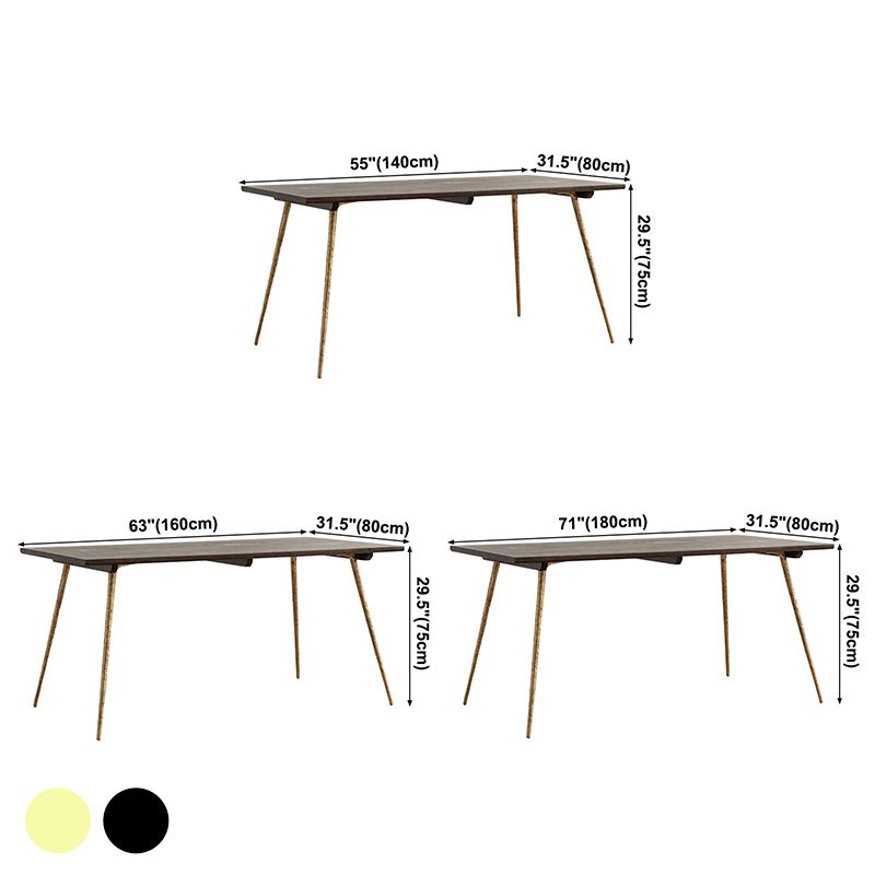 Table à manger en bois massif en chêne